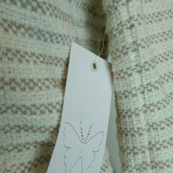 NEW ELLA MOSS BEIGE SALINAS TWEED ZIP moto JACKET - Picture 6 of 7